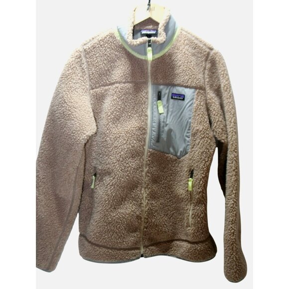Patagonia Retro-X Sherpa Fleece Jacket Womens L Taupe Shroom Windproof Outdoors - Picture 2 of 10